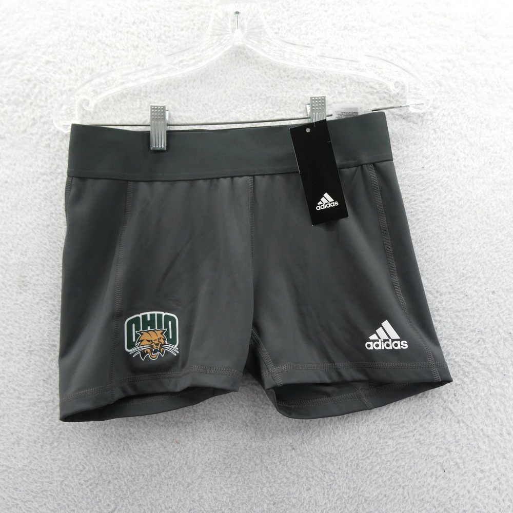 Adidas Shorts Womens Medium Ohio Bobcats Gray Aeroready‎ Compression Volleyball